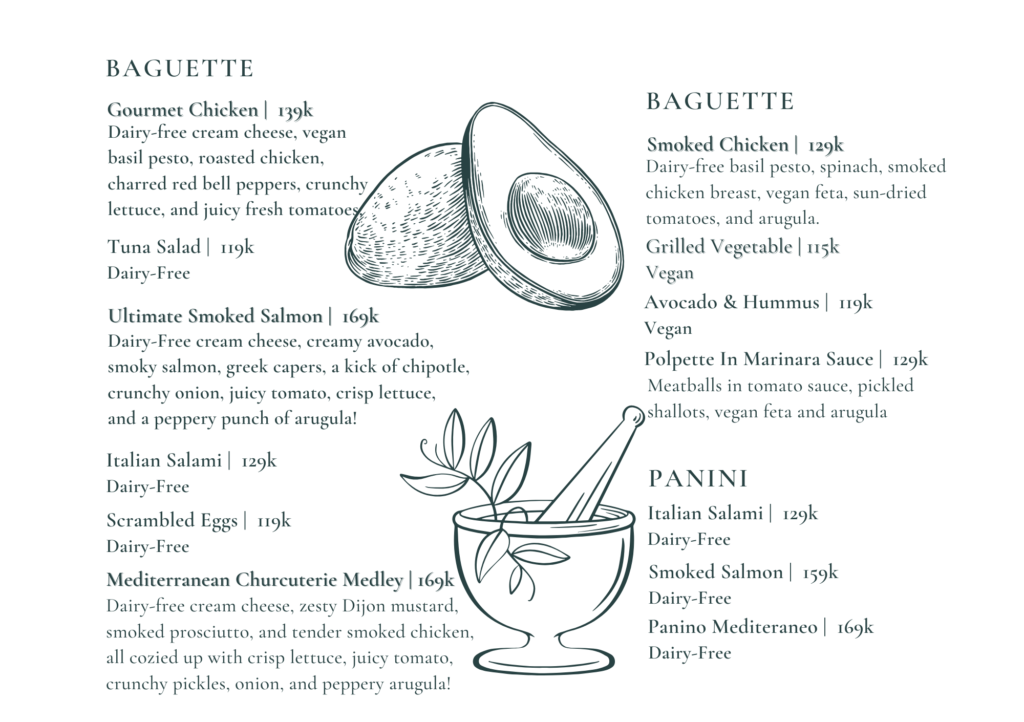 Sandwich Menu