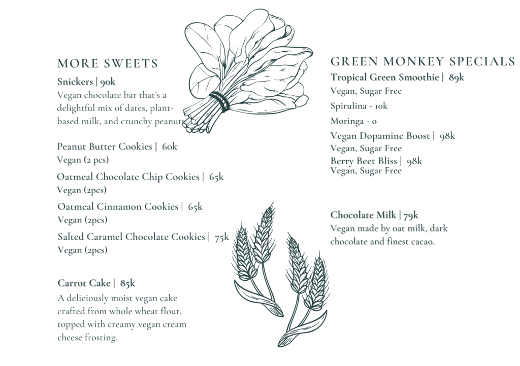 Sweets Menu