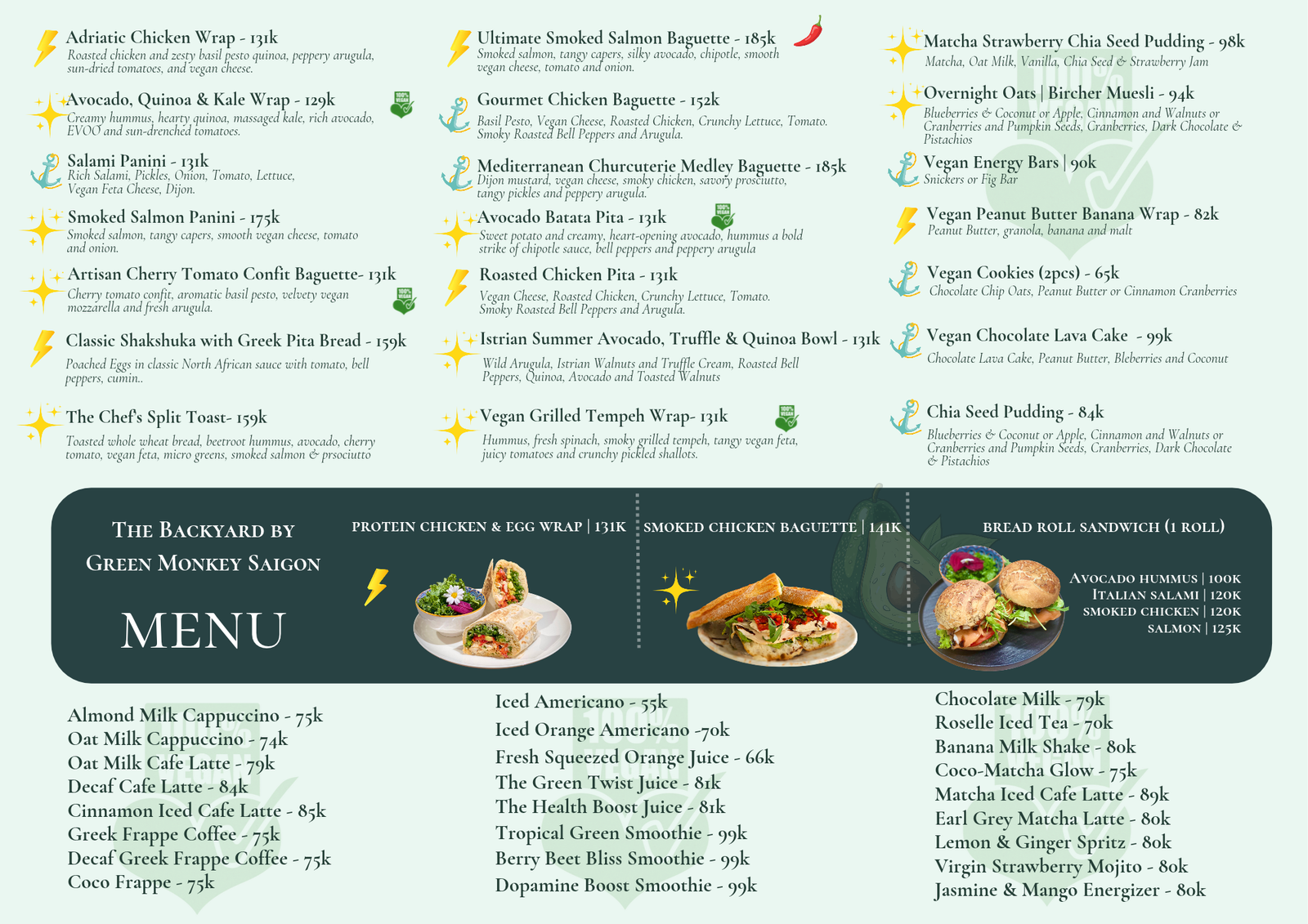 Wellness Menu The Backyard By Green Monkey Saigon